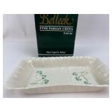 Belleek Shamrock Pattern Parian China Tray