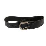 Cowboysbelt Black Leather Belt, 44 Inches