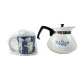 Corning Ware Blue Cornflower Teapot and Mug