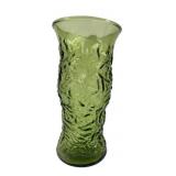 E.O. Brody Co. Green Crinkle Glass Vase