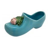 Hand-Painted Ceramic Dutch Shoe Planter