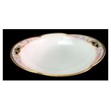 Japanese Porcelain Hand-Painted Rose Serving Bowl