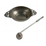 Gero Holland Pewter Porringer and Candle Snuffer
