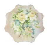 M. Koske Signed Hand-Painted Porcelain Rose Plate