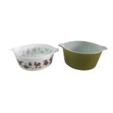 Pyrex Early American and Verde Mixing Bowls