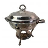 Silverplate Chafing Dish with Warming Stand
