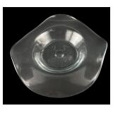 Clear Art Glass Sombrero Style Bowl