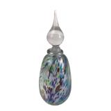 Iridescent Art Glass Perfume Bottle with Stopper