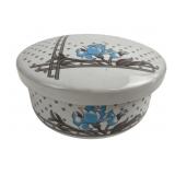 Floral and Polka Dot Porcelain Lidded Trinket Box
