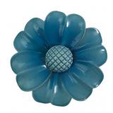 VTG Blue Enamel Flower Brooch