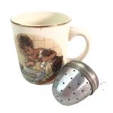 T.S.P. Ceramic Mug and Metal Tea Infuser