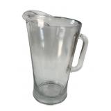 Pressed Glass Pitcher with Textured Base
