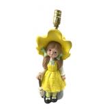 Hand-Painted Ceramic Girl with Sun Hat Lamp