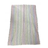 John Hanly & Co. Mohair and Wool Striped Throw