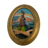 Statue of Liberty 25x19 Reverse Painted Convex Gla