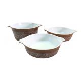 Pyrex Butterfly Gold Casserole Dish Set