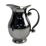 Polished Stainless Steel Pitcher with Faux Crocodi