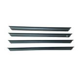 Set of Four Black Floating Wall Shelves - Pottery