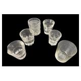 Assorted Pressed and Cut Glass Shot Glasses