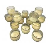 Ribbed Clear Glass Votive Candles