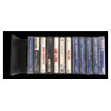 Vintage Cassette Tape Collection with Storage Tray