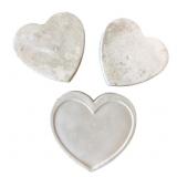 Cast Concrete Heart-Shaped Stepping Stones