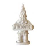 Cast Concrete Garden Gnome Welcome Plaque