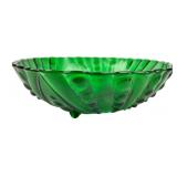 Anchor Hocking Bubble Emerald Green Footed Bowl