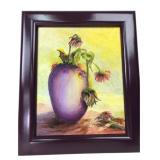 Moyer Signed Still Life Oil on Canvas Panel