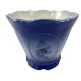 Royal Crownford Ironstone Blue Floral Planter