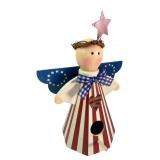 Patriotic Angel Wooden Birdhouse