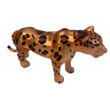 Hand-Blown Glass Leopard Figurine