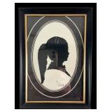 Chumet Signed Silhouette Portrait Artwork