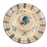 TD Designs Rooster Round Chip & Dip Platter