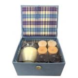 Fabric Giftset Purple Plaid Fragranced Candles