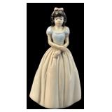 Hand-Painted Porcelain Figurine of a Young Woman S