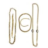 Trifari and Monet Gold-Tone Costume Jewelry Lot