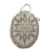 Vintage Beaded Star Pattern Zippered Coin Purse