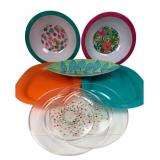 Melamine and Plastic Mixed Serving Ware Set