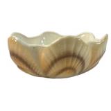 Vintage Scalloped Shell Motif Earthenware Bowl