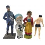 VTG Mixed Origin Hand-Painted Figure Toys