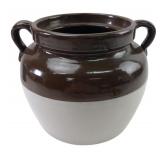 Stoneware 2 Quart Two-Tone Glazed Bean Pot