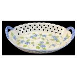Hand-Painted Porcelain Reticulated Basket