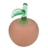 Frosted Peach Art Glass Fruit Paperweight