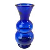 Cobalt Blue Glass Triple Bulb Bud Vase