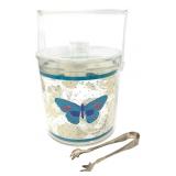 Vintage Butterfly Motif Acrylic Ice Bucket with To