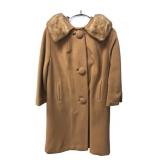Vintage Wool Coat with Mink Fur Collar