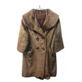 Vintage Faux Fur Double-Breasted Coat