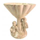 Lustreware Ceramic Cherub Pedestal Bowl