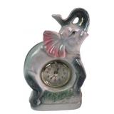 Iridescent Porcelain Elephant Table Clock